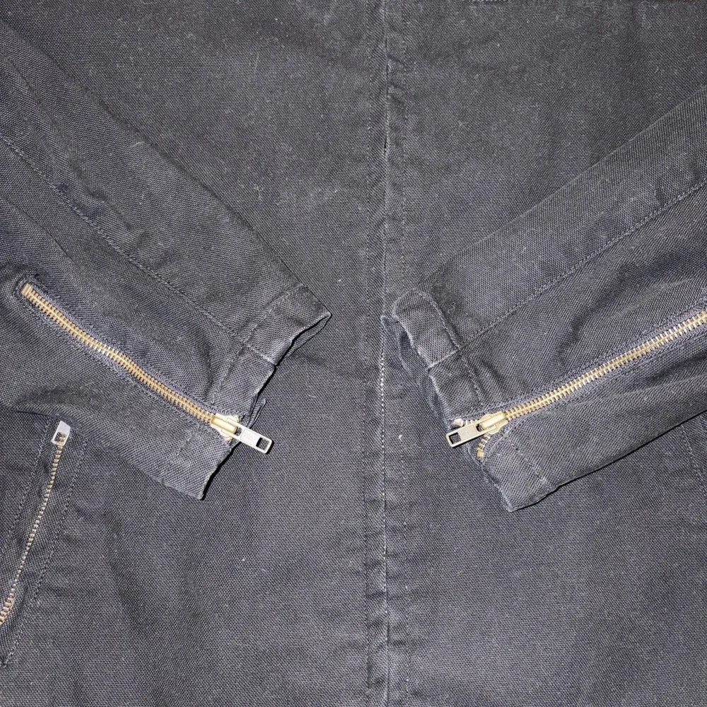 Vintage Polo Jeans Co Moto Racer Canvas Jacket Full Zip Men's XL Black